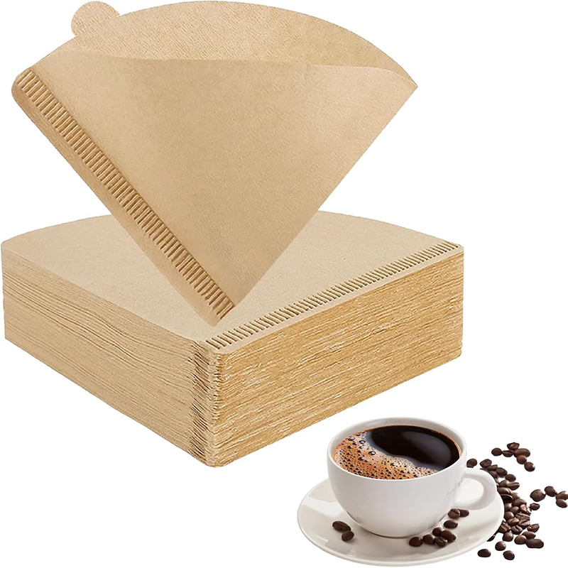 Coffee Equipment Distributor - 100 個のコーヒーフィルターペーパー (1-4 カップ) 使い捨てフィルターペーパー未漂白コーンフィルターペーパー、プアオーバーおよびドリップコーヒーメーカー用