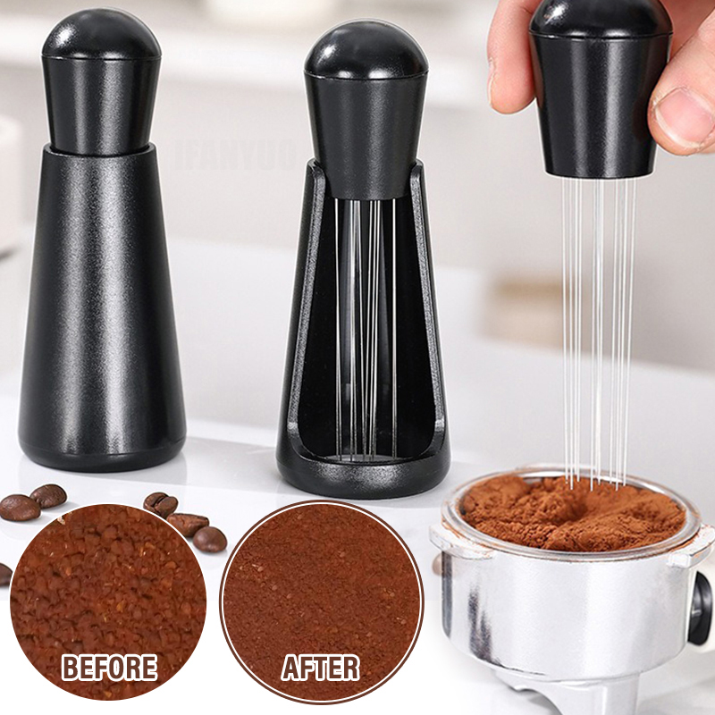 Coffee Equipment Distributor - ステンレス鋼コーヒーパウダータンパーエスプレッソパウダースターラーコーヒーパウダーディストリビューターニードルバリスタアクセサリーツール