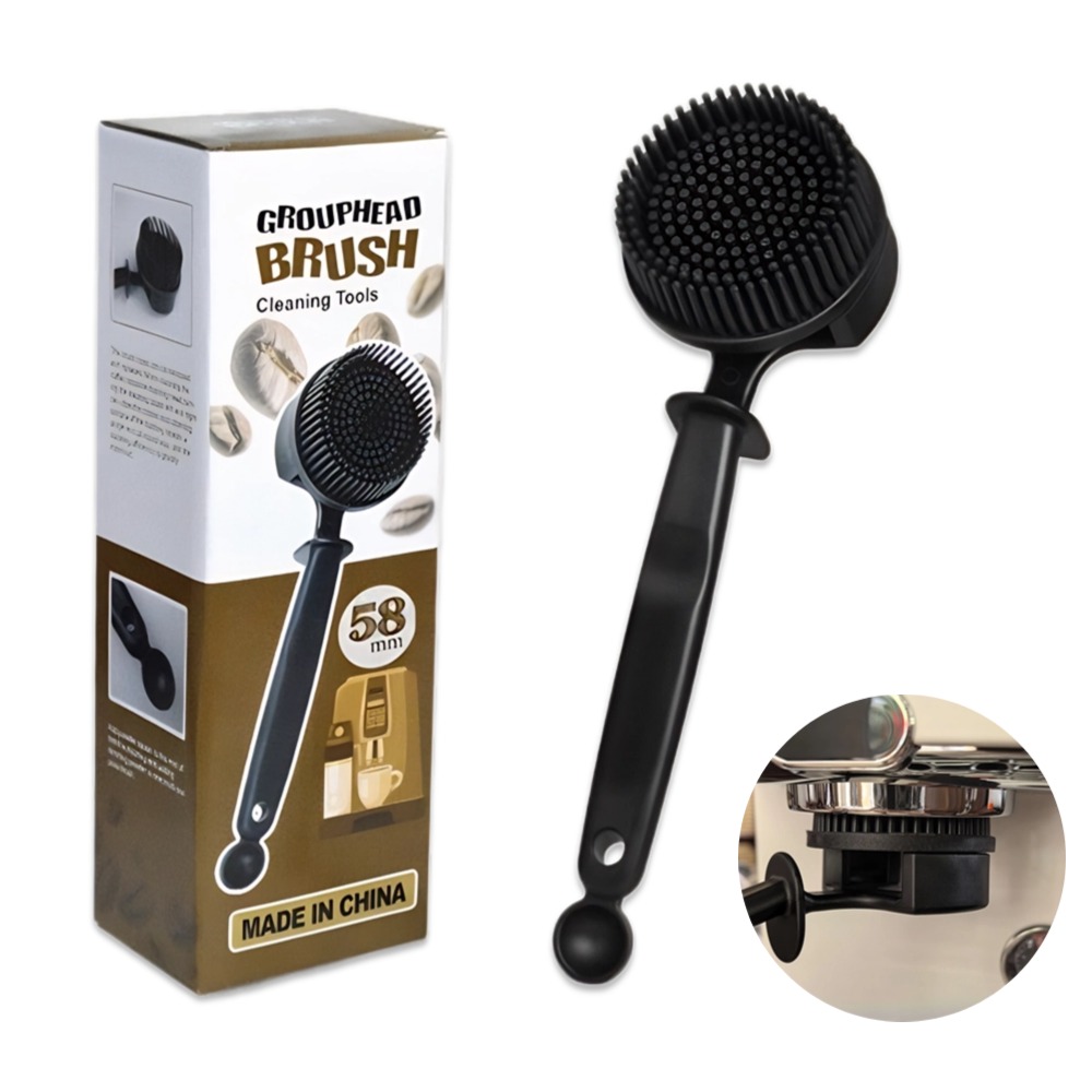 Group Head Brush - コーヒー愛好家のための必須のシリコンブラシ | 51mmグループヘッド＆グラインダーのクリーニング | 軽量で便利
