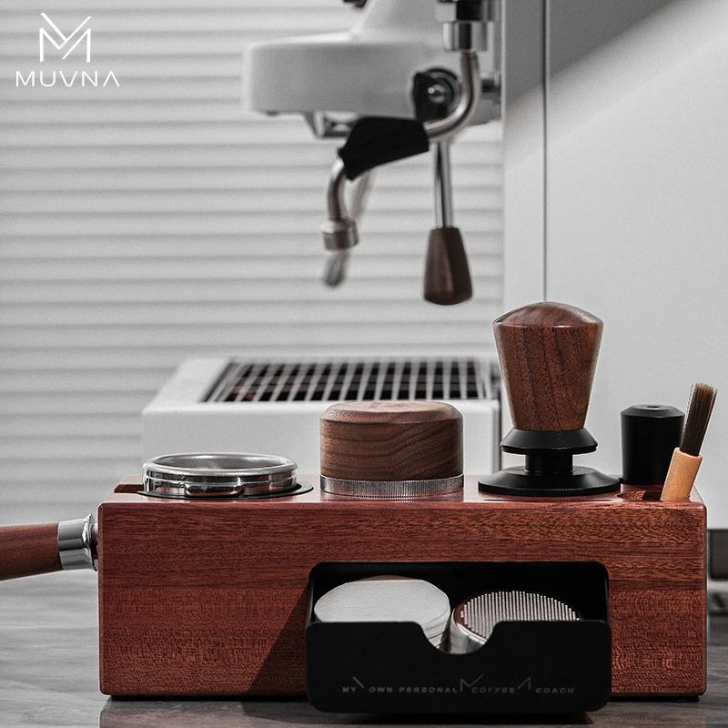 Portafilter 58Mm - MUVNAコーヒータンパーステーション木製ポルタフィルターホルダー51-58MMデロンギ、ブレビル対応エスプレッソアクセサリーバリスタツール