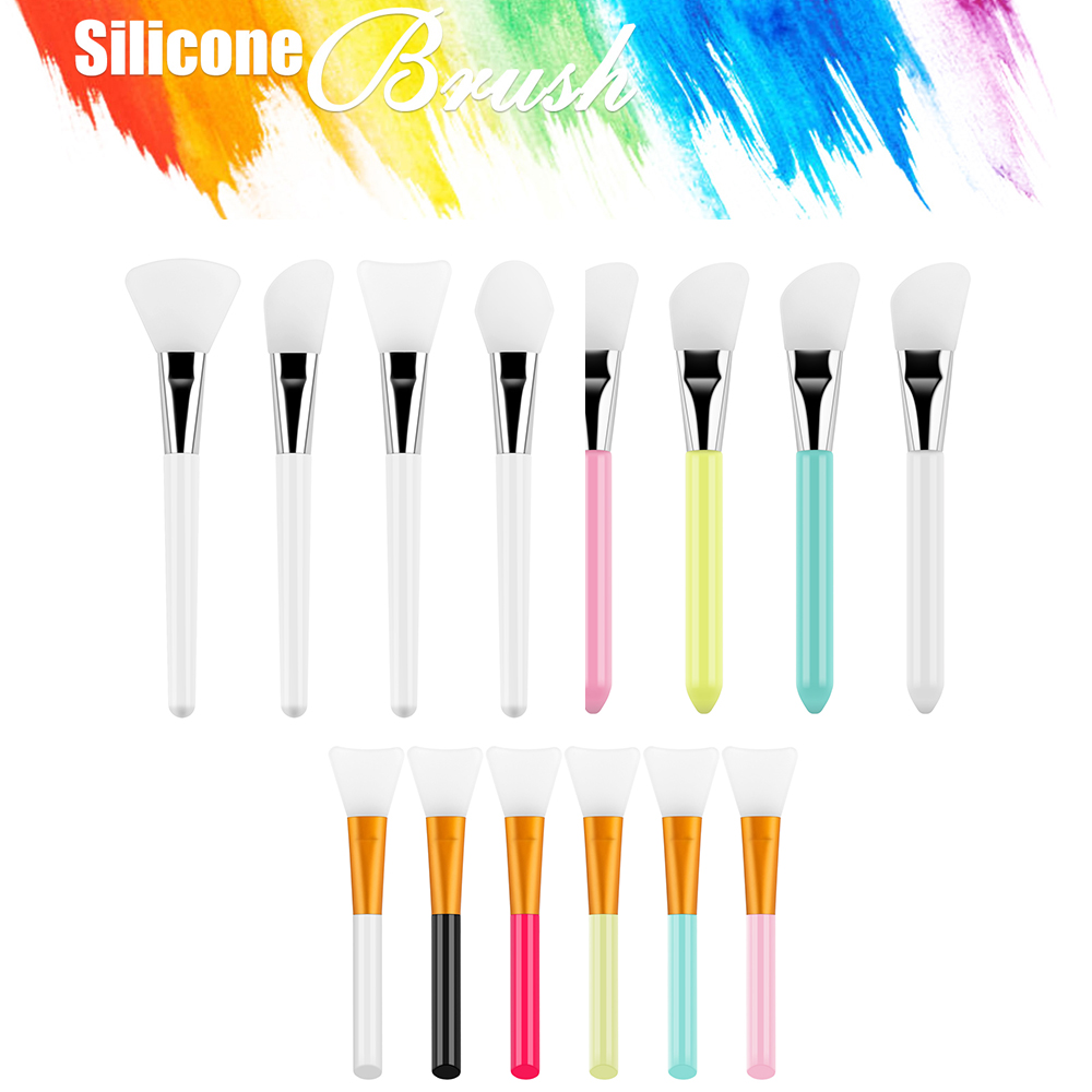 Group Head Brush - ソフトヘッド付きシリコンクラフトブラシ,高品質,プラスチックハンドル,エポキシ,ヘビーミックスペイント,マルチユースツール
