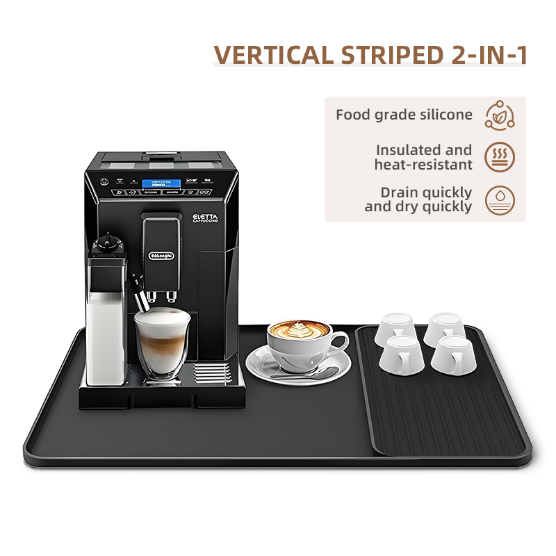 Coffee Equipment Tray - シリコーンコーヒーマシンマットトレイバーフルーツ野菜排水パッド断熱ダイニングテーブル保護パッドコーヒー粉用