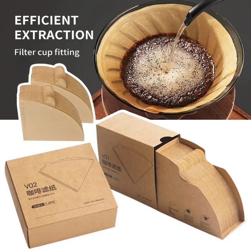 Coffee Equipment Distributor - ウッドパルプ02コーンフィルター ポアオーバー 2～4カップ用 ナチュラルドリップコーヒーペーパーフィルター メーカーアクセサリー