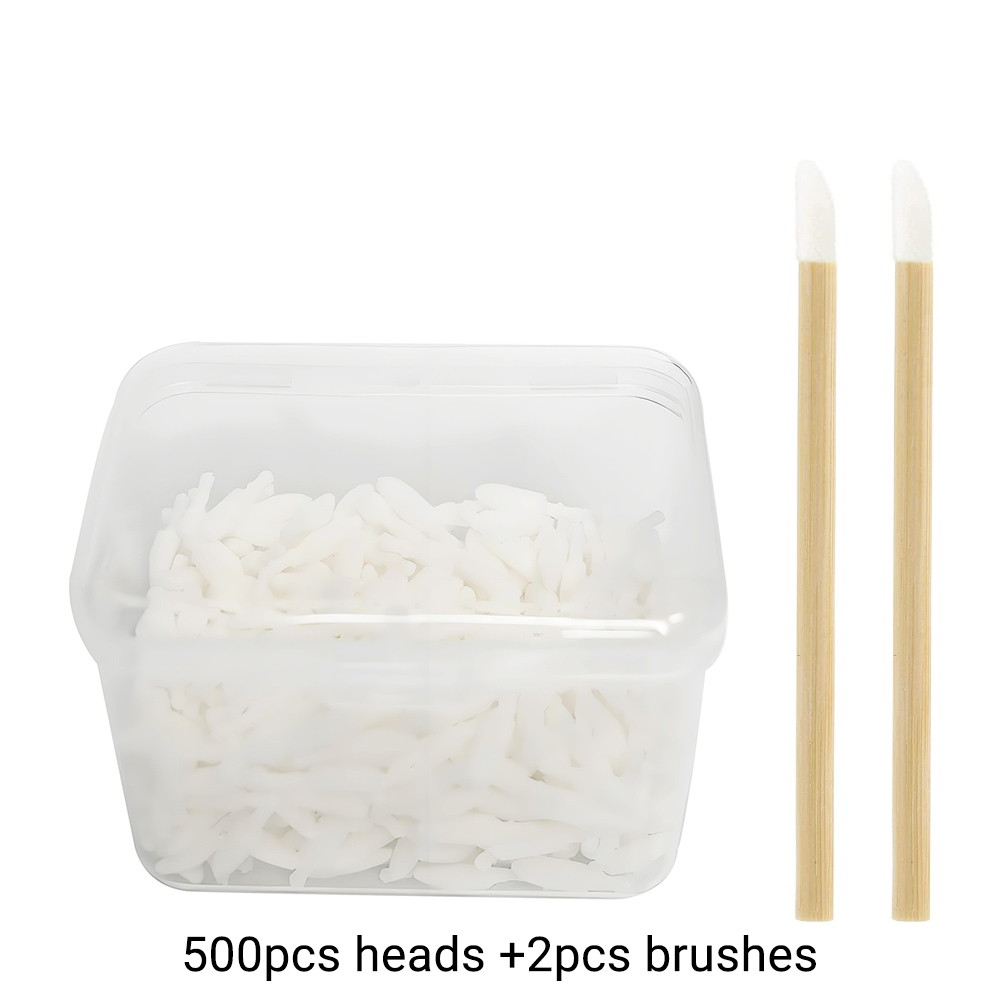 500 個使い捨てリップブラシファイバーヘッド口紅アプリケー - Group Head Brush のレビューと価格