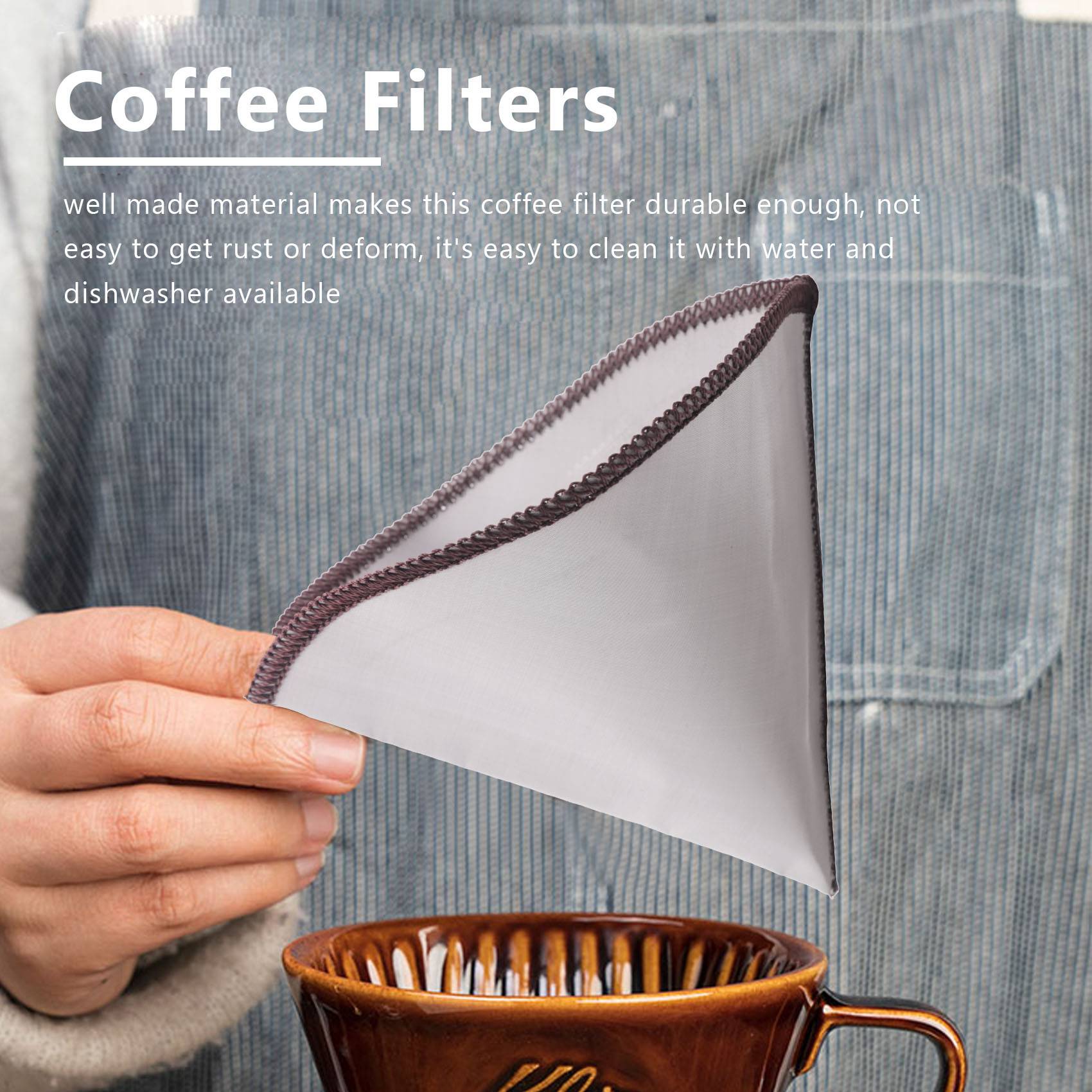 再利用可能なコーヒーフィルター,メッシュ,ペーパーレス,ステ - Coffee Equipment Distributor のレビューと価格