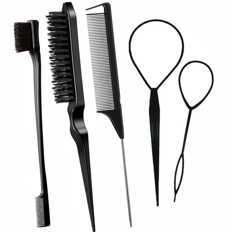 5個入りヘアスタイリングコームセット、先のとがったテールコー - Group Head Brush のレビューと価格