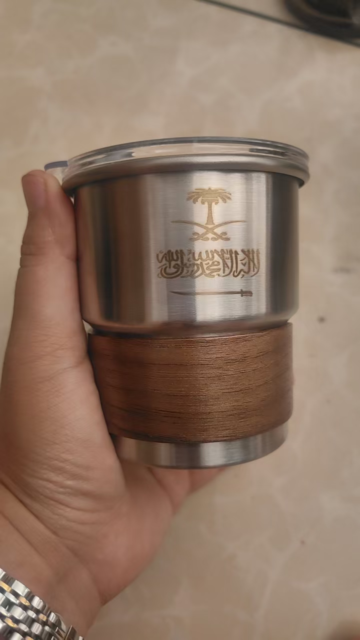カスタムサウジアラビア国旗ロゴステンレス鋼カップポータブルビ - Coffee Equipment Logo のレビューと価格