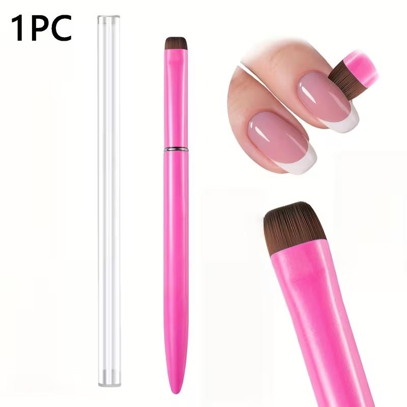 新しいフレンチネイルブラシ、多機能ブラシヘッド付き - 細い - Group Head Brush のレビューと価格