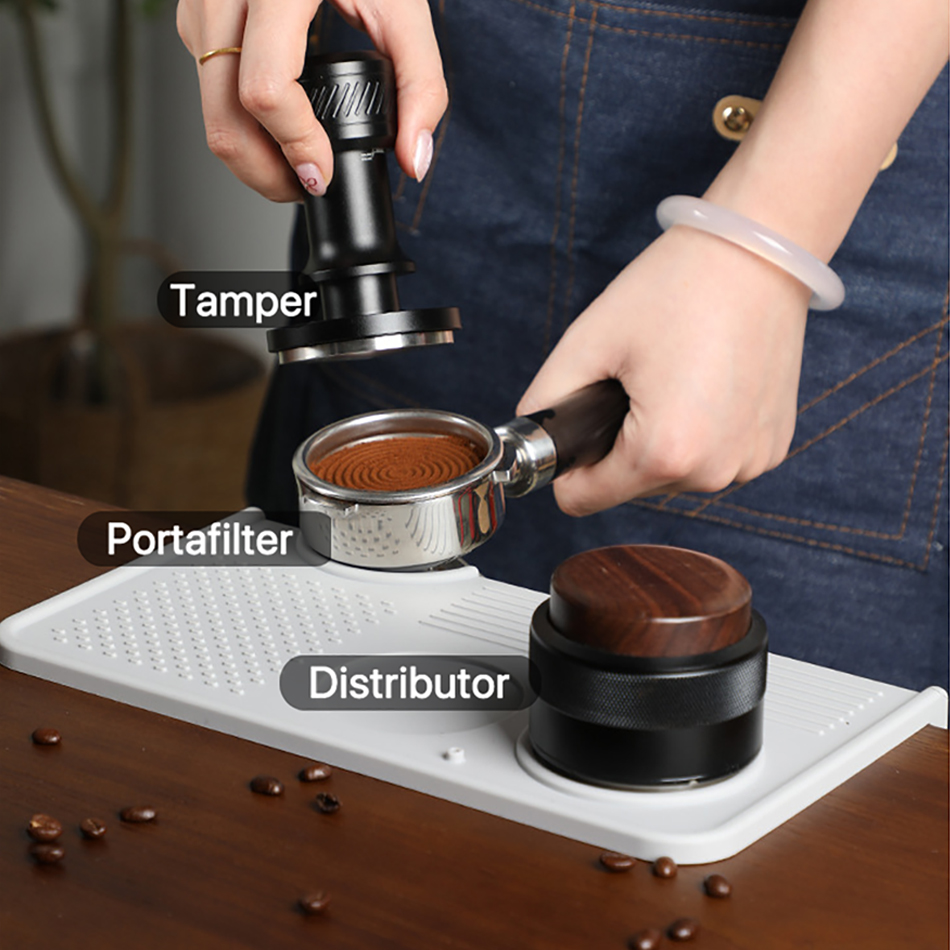 コーヒータンパーマットステーションスタンドポルタフィルターホ - Coffee Equipment Distributor のレビューと価格