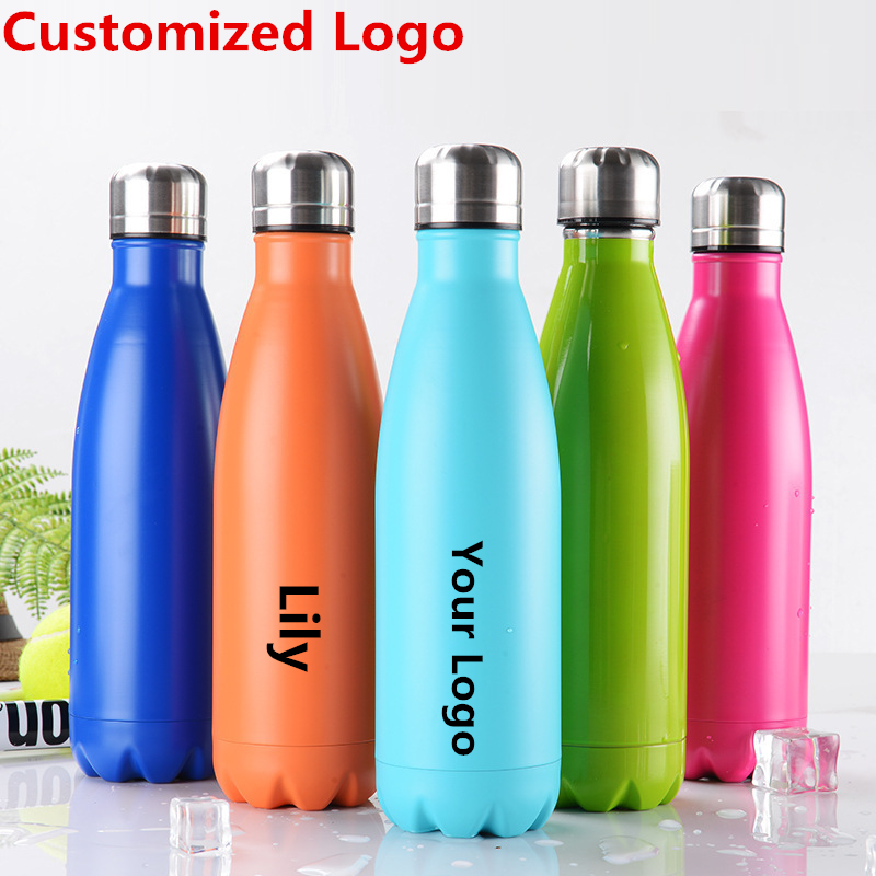 DIY真空断熱水筒 500ML 安全304ステンレス鋼 スポ - Coffee Equipment Logo のレビューと価格
