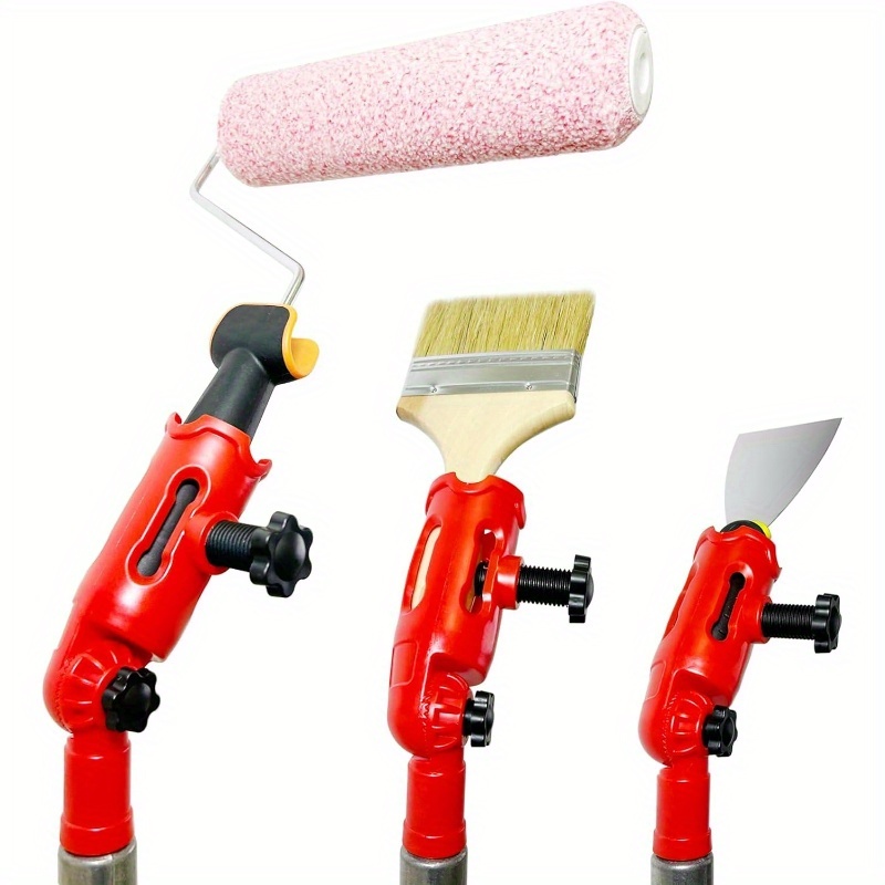 赤色の多角度ペイントローラーエクステンダー（回転式ヘッド付き - Group Head Brush のレビューと価格