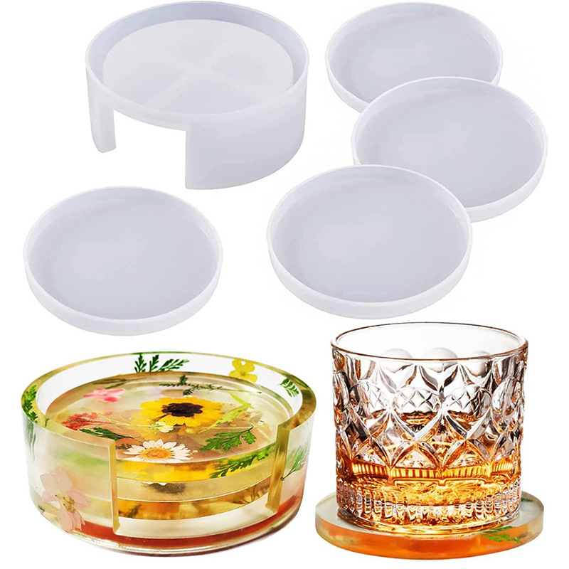 ラウンドおよびスクエアコースター,シリコン型,日曜大工,コー - Coffee Equipment Tray のレビューと価格