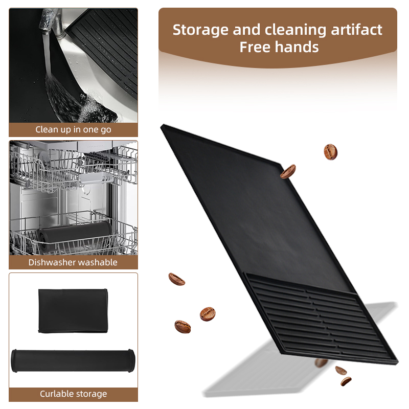 シリコーンコーヒーマシンマットトレイバーフルーツ野菜排水パッ - Coffee Equipment Tray のレビューと価格